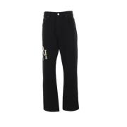 Amiri Svarta Regular-Fit Slitna Denim Jeans Black, Herr