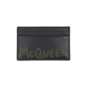 Alexander McQueen Laeder plnbcker Black, Herr