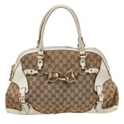 Gucci Vintage Pre-owned Canvas gucci-vskor Beige, Dam