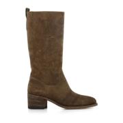 Officine Creative Grön Cashmere Dragkedjeboots Green, Dam