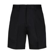 Ami Paris Klassiska Satin Chino Shorts Black, Herr