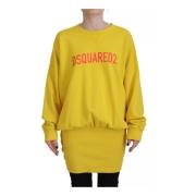 Dsquared2 Gul Logo Print Crewneck Sweater Yellow, Dam