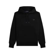 Fred Perry Laurel Wreath Hoodie Svart Black, Herr