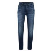 Hugo Boss Taber Regular Fit Blå Jeans Blue, Herr