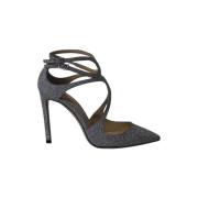 Jimmy Choo Laeder klackskor Gray, Dam