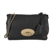 Mulberry Glossig Getläder Crossbody Väska Black, Dam