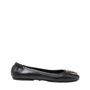 Tory Burch Metallic Resa Ballett Flats Black, Dam