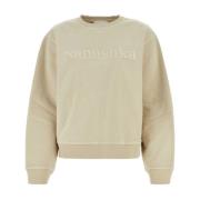 Nanushka Sand Bomullsweatshirt Beige, Dam