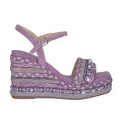 Alma EN Pena Kil Sandal med Rhinestone Detalj Purple, Dam