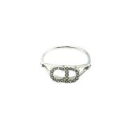 Dior Vintage Pre-owned Silver ringar Gray, Dam