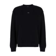 A.p.c. Svart Crewneck Tröja med Logotyp Black, Herr