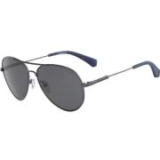 Calvin Klein Gunmetal Blue Solglasögon Ckj152S-008 Gray, Unisex