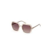 Guess Stiliga solglasögon med brunt gradientglas White, Dam