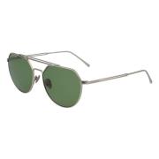 Lacoste Grön Lins Silverram Solglasögon Multicolor, Unisex