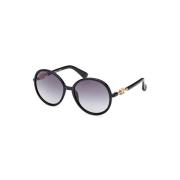 Max Mara Emme15-01B Svart Blank Solglasögon Black, Dam