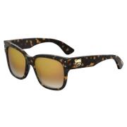 Moschino Stiliga solglasögon med gradientguldlinser Brown, Dam