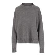 Jil Sander Cashmere Blend Crew Neck Sweater Gray, Dam