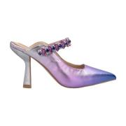 Alma EN Pena Kristall Slingback Sko Purple, Dam