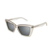 Saint Laurent Beige Silver Solglasögon SL 657 Beige, Dam