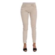 Ermanno Scervino Snygga Beige Corduroy Skinny Byxor Beige, Dam