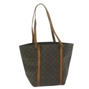 Louis Vuitton Vintage Pre-owned Canvas axelremsvskor Brown, Dam