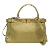 Fendi Vintage Pre-owned Laeder handvskor Yellow, Dam