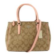 Coach Pre-owned Pre-owned Canvas handvskor Beige, Dam