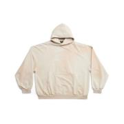 Balenciaga Oversized Hoodie Eggshell White Beige, Herr