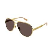 Gucci Guld Brun Solglasögon Gg1513S 002 Yellow, Herr