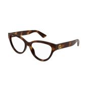 Gucci Stilrena glasögon med Havana-bågar Brown, Unisex