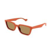 Gucci Orange Båge Bruna Linser Solglasögon Orange, Unisex