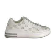 Laura Biagiotti Vit Lace-Up Sneaker med Broderi White, Dam