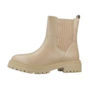 Geox Stiliga Chelsea Boots med Iridea-detalj Beige, Dam