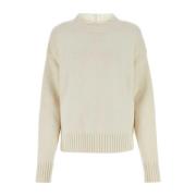 Jil Sander Oversize Cashmere Blend Sweater White, Dam