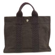 Hermès Vintage Pre-owned Canvas handvskor Gray, Dam