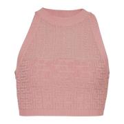 Balmain PB Labyrinth stickad topp Pink, Dam