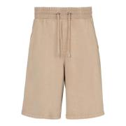 Balmain Bomull Bermuda shorts med vintage broderi Beige, Herr