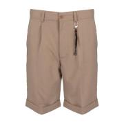 Xagon Man Enkla Shorts Dragkedja Knapp Fickor Italien Beige, Herr