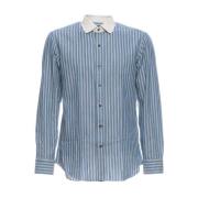 Salvatore Piccolo Stiligt Skjorta Sby75 Blue, Herr