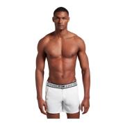 Bikkembergs Logo Badshorts - Vit White, Herr