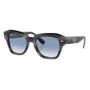 Ray-Ban Fyrkantiga solglasögon State Street Rb2186 Gray, Unisex