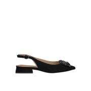 Alma EN Pena Kristall Flat Sko Brosch Black, Dam