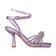 Alma EN Pena Rhinestone Knut Häl Sandal Purple, Dam