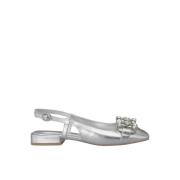 Alma EN Pena Spänne Rhinestone Platta Sko Gray, Dam