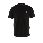 Stone Island Slim Fit Svart Polo Skjorta Black, Herr