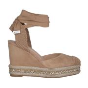 ALMA EN PENA Glitter Kilklack Sandal Brown, Dam