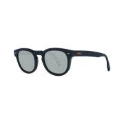 Ermenegildo Zegna Svarta runda spegelglasögon UV-skydd Black, Herr