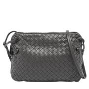 Bottega Veneta Vintage Pre-owned Laeder crossbodyvskor Gray, Dam