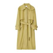 LOW Classic Mörkbrun Veganläder Trench Coat Yellow, Dam