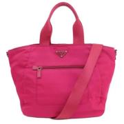 Prada Vintage Pre-owned Tyg totevskor Pink, Dam